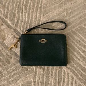 Green Coach Wristlet